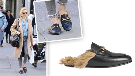 celebrities wearing gucci princetown slippers|Sienna Miller Has The Cooler Alternative to the Gucci Fur.